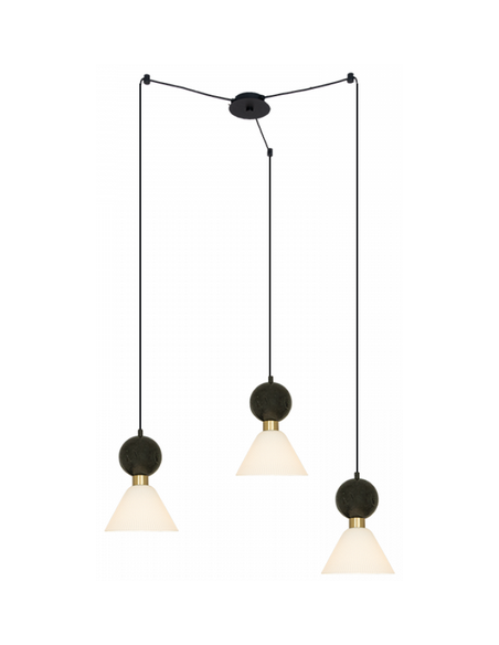 pendellampe loftlampe design loft kontorbelysning marmor glas