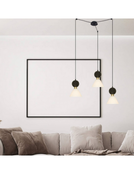 pendellampe loftlampe design loft kontorbelysning marmor glas