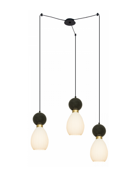 pendellampe loftlampe design loft kontorbelysning marmor glas