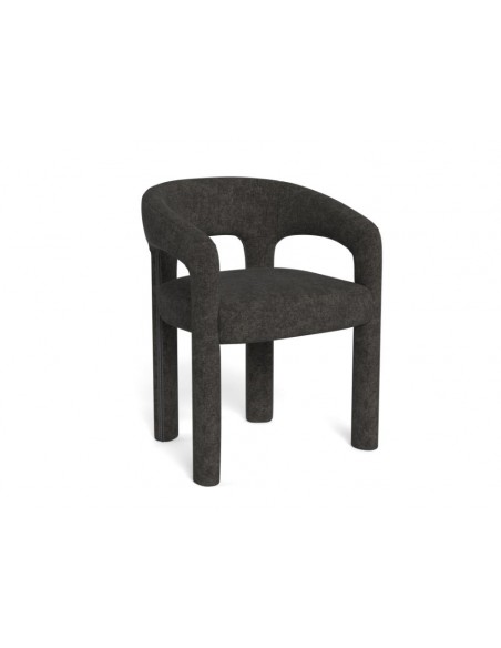 spisebordsstol armlæn stof tekstil grå mørkegrå spisebord stol moderne design nordisk dansk