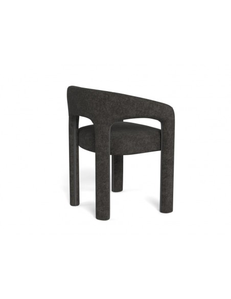 spisebordsstol armlæn stof tekstil grå mørkegrå spisebord stol moderne design nordisk dansk