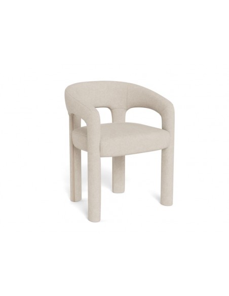 spisebordsstol armlæn stof tekstil beige spisebord stol moderne design nordisk dansk