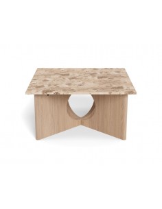 sofabord eg træ egetræ marmor beige firkantet design 2