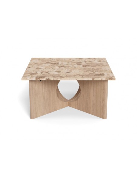 sofabord eg træ egetræ marmor beige firkantet design