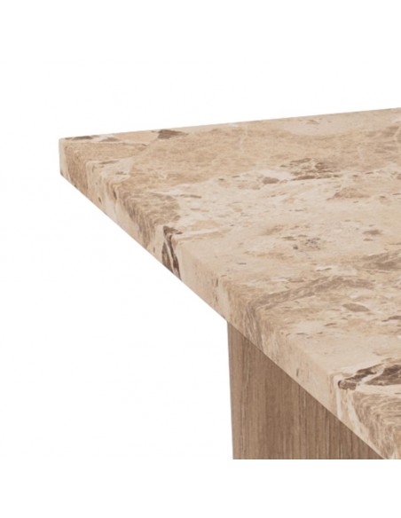 sofabord eg træ egetræ marmor beige firkantet design
