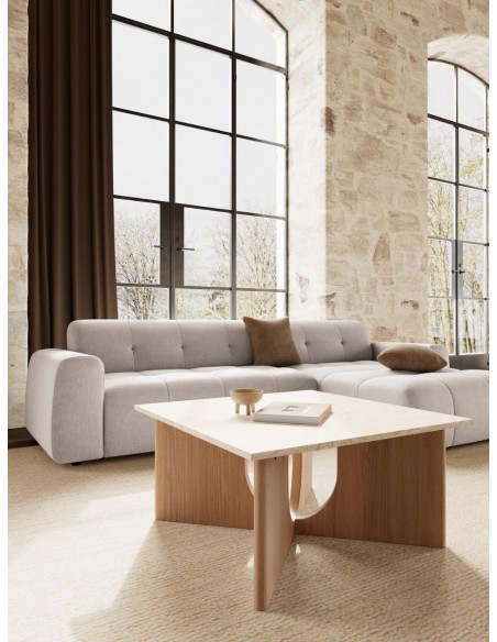 sofabord eg træ egetræ marmor beige firkantet design