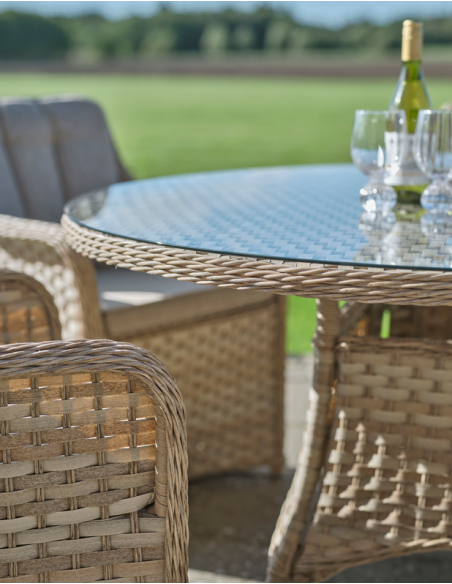 rundt havebord 150 havemøbler udendørsmøbler rattan polyrattan