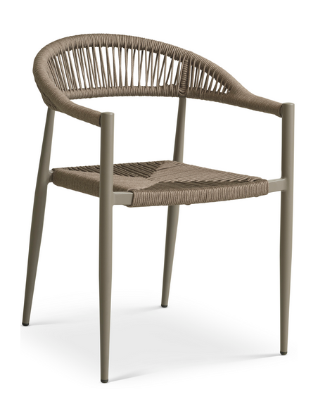 havestole med armlæn aluminium flet havemøbler spisebordsstole