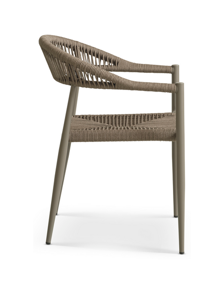 havestole med armlæn aluminium flet havemøbler spisebordsstole