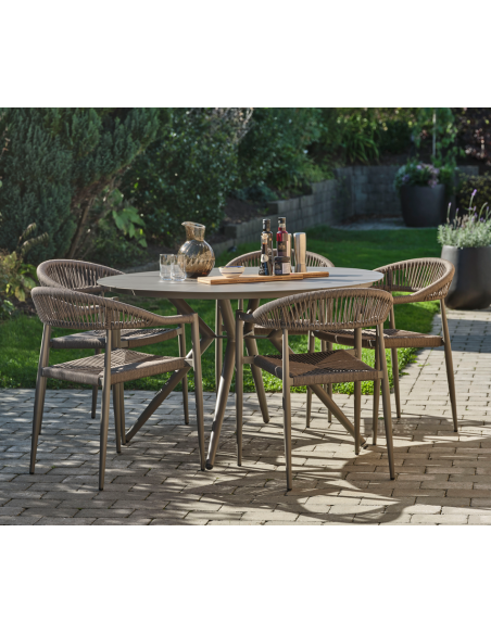 havestole med armlæn aluminium flet havemøbler spisebordsstole