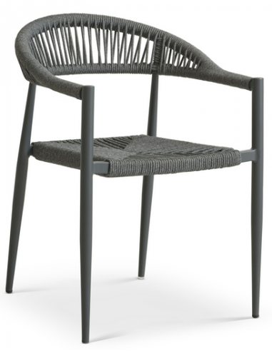 havestole med armlæn aluminium flet havemøbler spisebordsstole