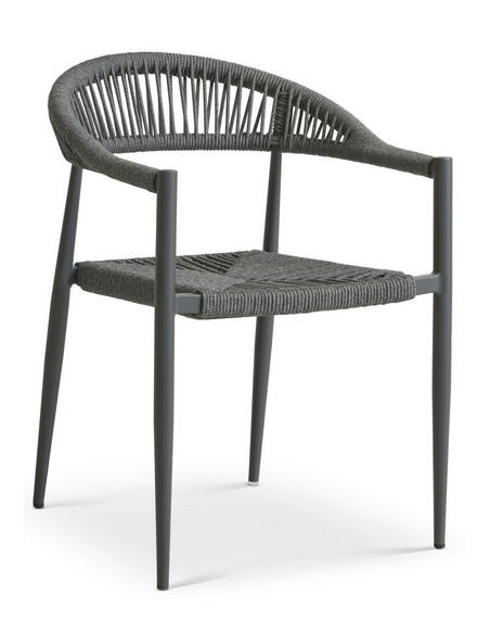 havestole med armlæn aluminium flet havemøbler spisebordsstole