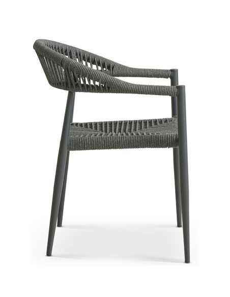 havestole med armlæn aluminium flet havemøbler spisebordsstole