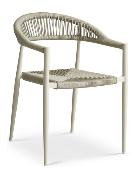 havestole med armlæn aluminium flet havemøbler spisebordsstole