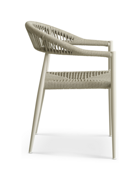 havestole med armlæn aluminium flet havemøbler spisebordsstole