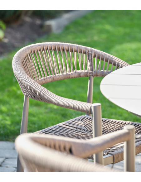 havestole med armlæn aluminium flet havemøbler spisebordsstole