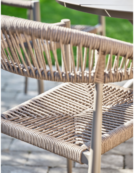 havestole med armlæn aluminium flet havemøbler spisebordsstole