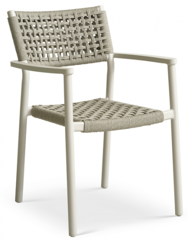 havestole med armlæn aluminium flet havemøbler spisebordsstole