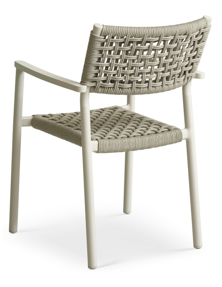 havestole med armlæn aluminium flet havemøbler spisebordsstole