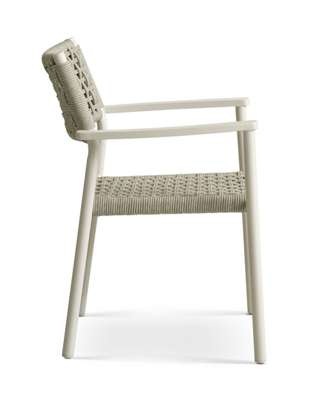 havestole med armlæn aluminium flet havemøbler spisebordsstole