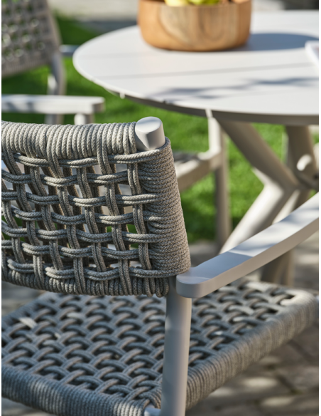 havestole med armlæn aluminium flet havemøbler spisebordsstole