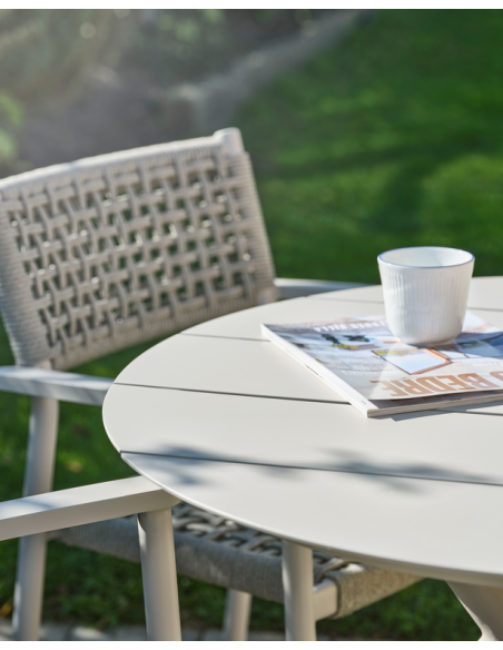 havestole med armlæn aluminium flet havemøbler spisebordsstole