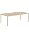 Havebord i aluminium og nonwood H74 x B200 x D100 cm - Sand/Naturbrun