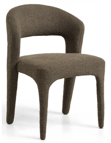 spisebordsstol med armlæn stof brun moderne design