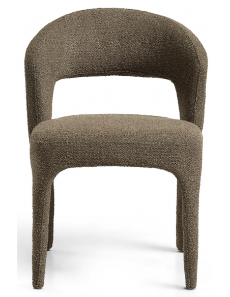 spisebordsstol med armlæn stof brun moderne design