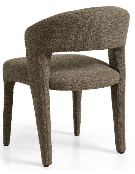 spisebordsstol med armlæn stof brun moderne design