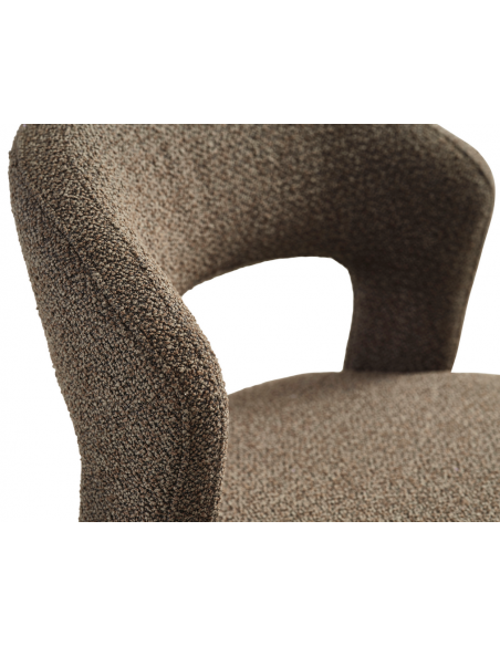 spisebordsstol med armlæn stof brun moderne design