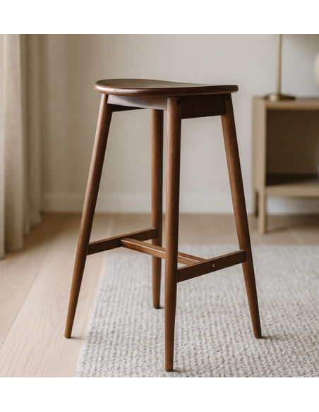 barstol brun træ moderne design køkken køkkenø