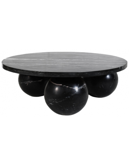 rundt sofabord marmor sort moderne design
