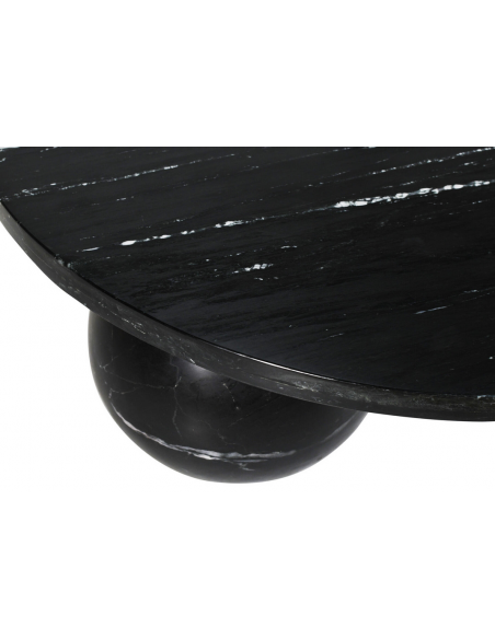 rundt sofabord marmor sort moderne design