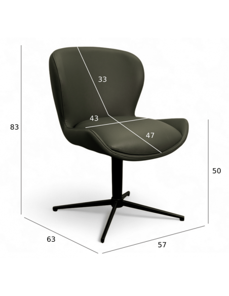 spisebordsstole drejefod drejefunktion ægte læder drej