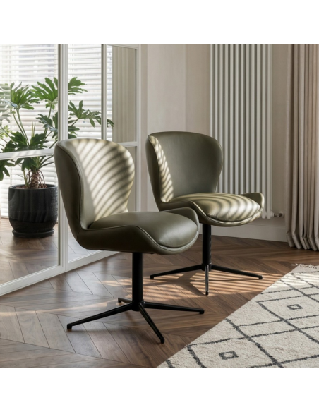 spisebordsstole drejefod drejefunktion ægte læder drej