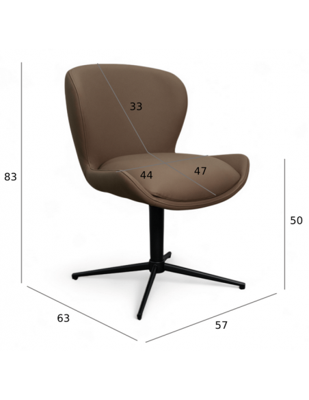 spisebordsstole drejefod drejefunktion ægte læder drej