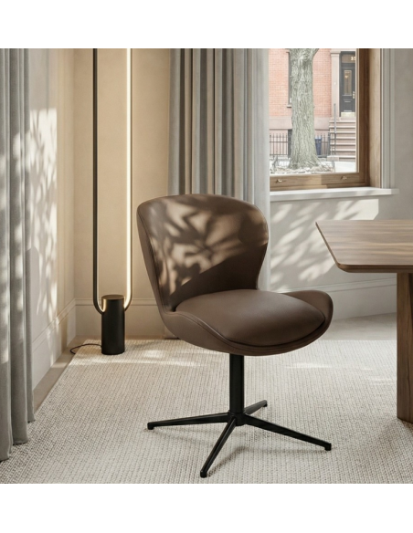 spisebordsstole drejefod drejefunktion ægte læder drej