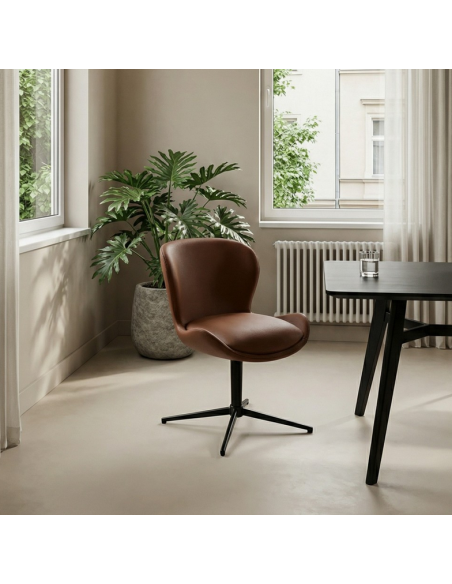 spisebordsstole drejefod drejefunktion ægte læder drej