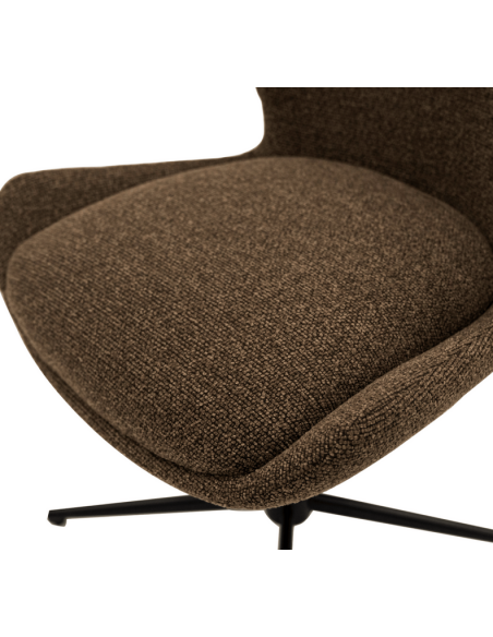 spisebordsstole drejefod drejefunktion stof drej brun