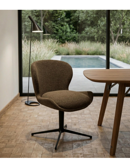 spisebordsstole drejefod drejefunktion stof drej brun