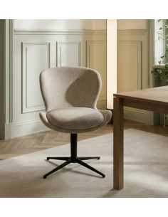 spisebordsstole drejefod drejefunktion stof drej beige 2