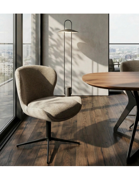 spisebordsstole drejefod drejefunktion stof drej beige