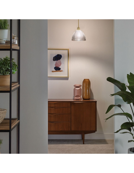 loftlampe pendellampe glas messing spisebord moderne design køkken stue