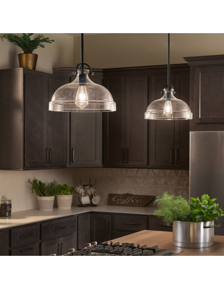 loftlampe pendellampe glas sort spisebord moderne design køkken stue