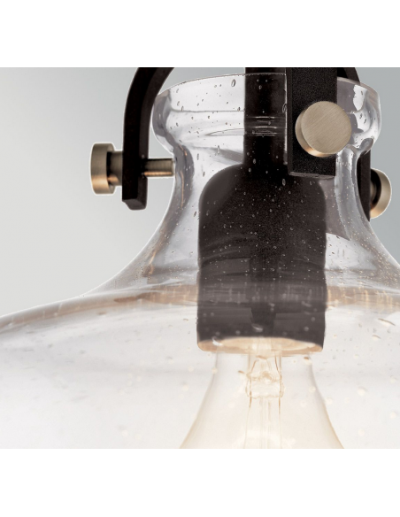 loftlampe pendellampe glas sort spisebord moderne design køkken stue