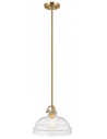 HAMPTON Loftlampe i stål og glas Ø33 cm 1 x E27 - Antik messing/Klar med dråbeeffekt