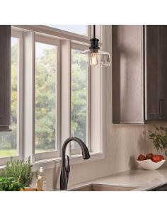 loftlampe pendellampe glas sort spisebord moderne design køkken stue 2