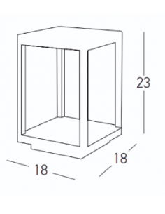 Bedlampe led udendørslamper moderne design stående grå lav havelamper 2