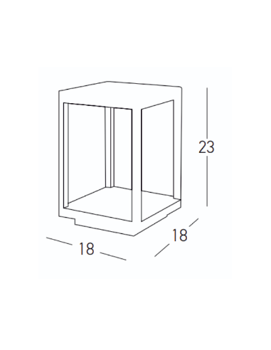 Bedlampe led udendørslamper moderne design stående grå lav havelamper